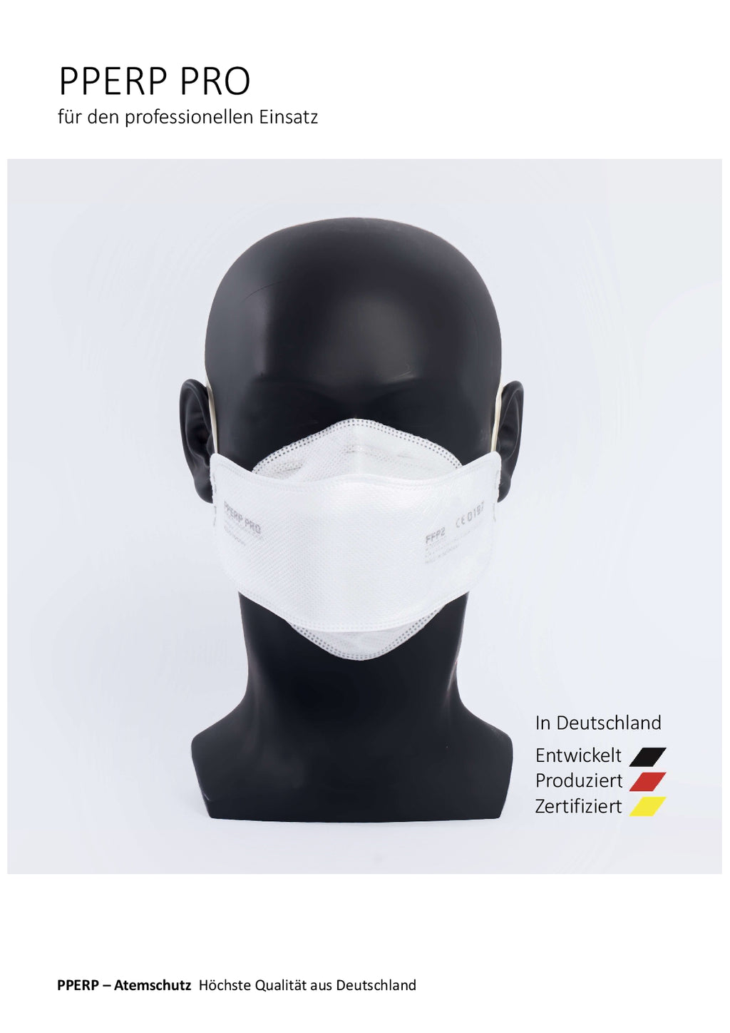 PPERP PRO FFP2 Maske TÜV Rheinland zertifiziert CE0197 12 Stück (Preis: 2,25€/Maske)